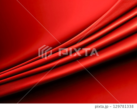光沢のある柔らかい赤の布の背景素材 光沢のある柔らかい赤の布の背景素材 129781338