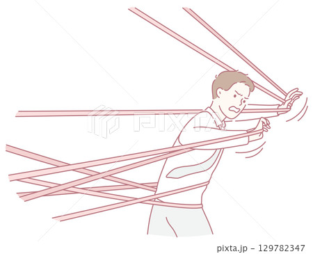 Struggling Against Constraints A Powerful Visual Representation of Internal Tension and Conflict 129782347