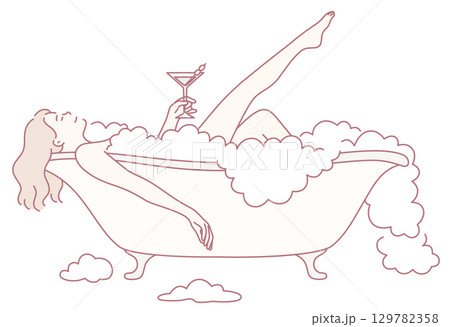 Enjoy a Truly Relaxing and Luxurious Bath Experience Enhanced by a Perfectly Crafted Martini Enjoy a Truly Relaxing and Luxurious Bath Experience Enhanced by a Perfectly Crafted Martini 129782358