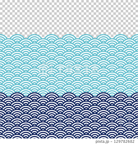 Seamless Japanese design material using traditional Japanese Seigaiha waves Seamless Japanese design material using traditional Japanese Seigaiha waves 129782682