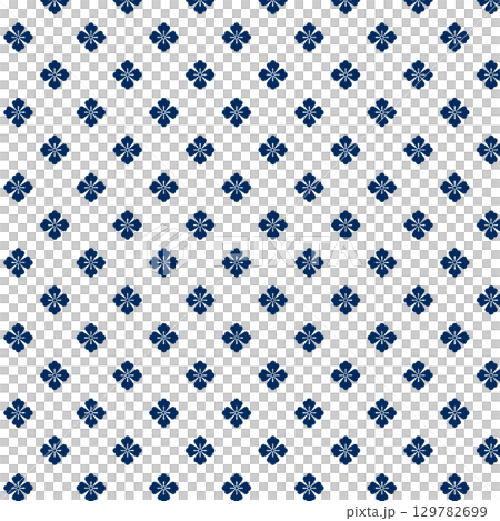 Traditional Japanese pattern material. Seamless Japanese design material of Hanabishi crest pattern. 129782699