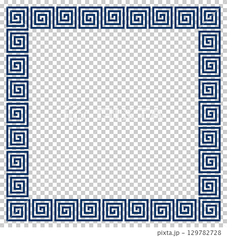 日式傳統圖案素材。帶有雷紋邊框的無縫日式設計素材。 日式傳統圖案素材。帶有雷紋邊框的無縫日式設計素材。 129782728