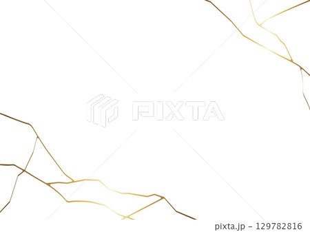 白バックと修復する金継ぎ 白バックと修復する金継ぎ 129782816