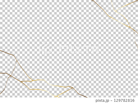 白バックと修復する金継ぎ 白バックと修復する金継ぎ 129782816