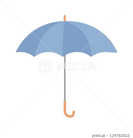 Open blue umbrella isolated on white background stock vector illustration 129782822