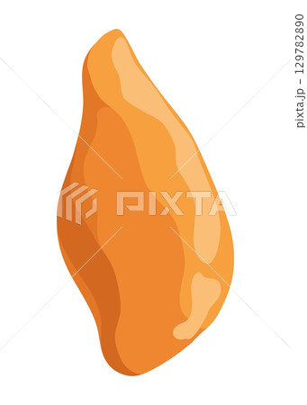 Vector illustration of fresh raw chicken fillet isolated on white background. Raw chicken meat Vector illustration of fresh raw chicken fillet isolated on white background. Raw chicken meat 129782890