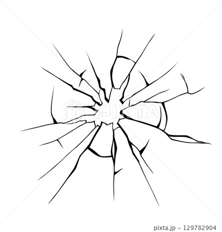Glass crack broken texture window. Ice glass cracked effect background bullet mirror transparent isolated illustration Glass crack broken texture window. Ice glass cracked effect background bullet mirror transparent isolated illustration 129782904