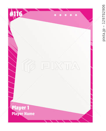 Game sports card template. Trading frame for football, basketball and hockey players. Vector illustration 129782906