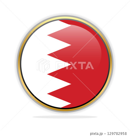 Button Flag Design Template Bahrainのイラスト素材 [129782958] - PIXTA