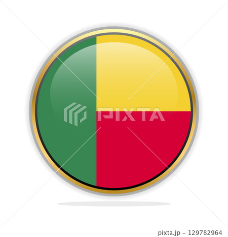 Button Flag Design Template Benin 129782964