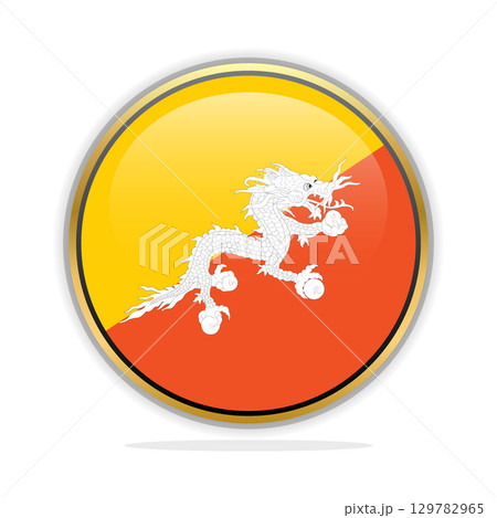 Button Flag Design Template Bhutan Button Flag Design Template Bhutan 129782965