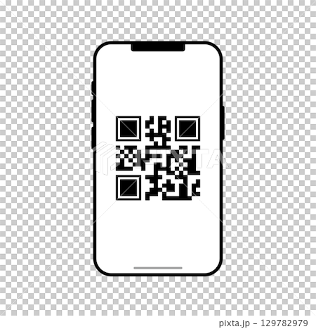 Smartphone and QR code 129782979