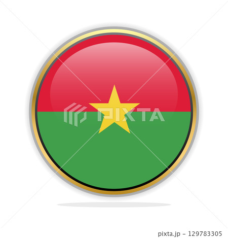 Button Flag Design Template Burkina Faso Button Flag Design Template Burkina Faso 129783305