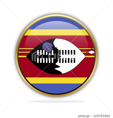 Button Flag Design Template Eswatini Button Flag Design Template Eswatini 129783402
