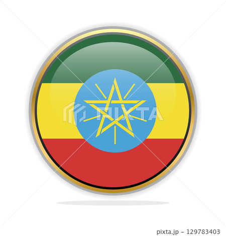 Button Flag Design Template Ethiopia Button Flag Design Template Ethiopia 129783403