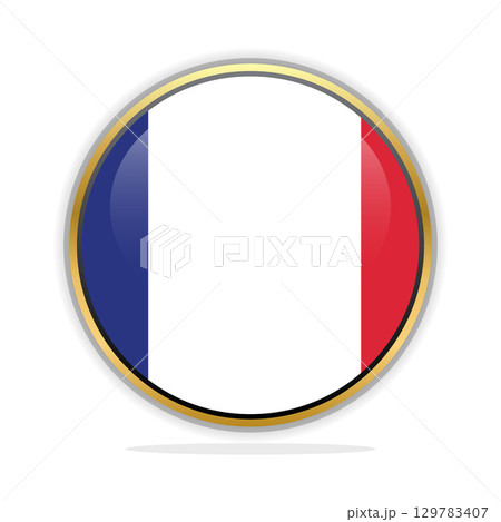Button Flag Design Template France 129783407