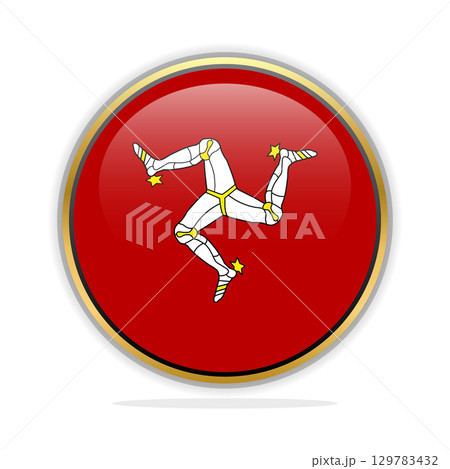 Button Flag Design Template Isle of Man 129783432