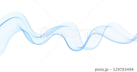 Abstract Background, Transparent Waved Lines. Soft Blue Smoke Wave BG. Colorful Gradient Flowing Wavy Lines. Vector illustration. Abstract Background, Transparent Waved Lines. Soft Blue Smoke Wave BG. Colorful Gradient Flowing Wavy Lines. Vector illustration. 129783494