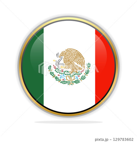 Button Flag Design Template Mexico 129783602