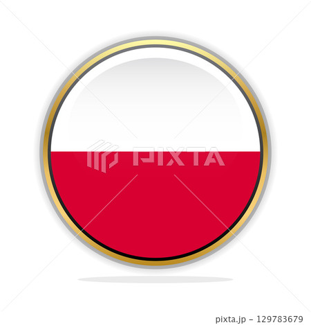 Button Flag Design Template Poland Button Flag Design Template Poland 129783679