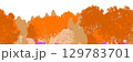 Autumn forest wirecolor map for 3D visualization stylized silhouette of fall trees with separated color zones for masking and post-processing 129783701