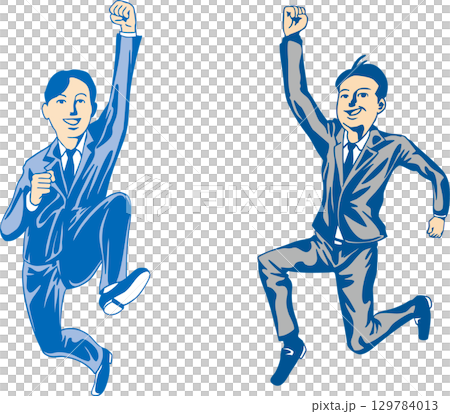 受薪族跳起拳頭 129784013