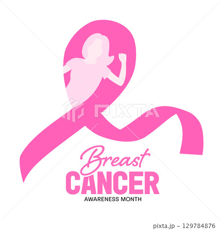 Pink ribbon design with woman. Pink ribbon design with woman. 129784876