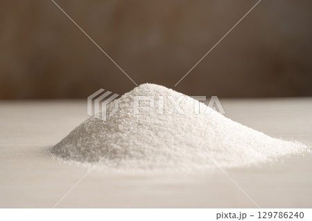 Heap of sweetener. Sugar alternative, food and nutrition 129786240