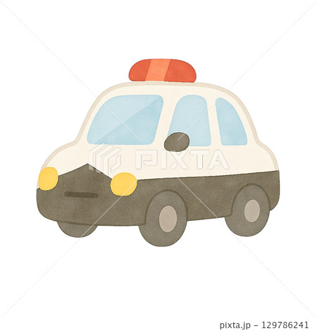 ミニパトカーのイラスト 129786241