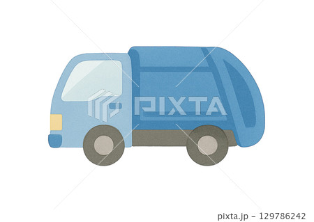 ゴミ収集車のイラスト 129786242