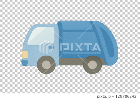 ゴミ収集車のイラスト 129786242
