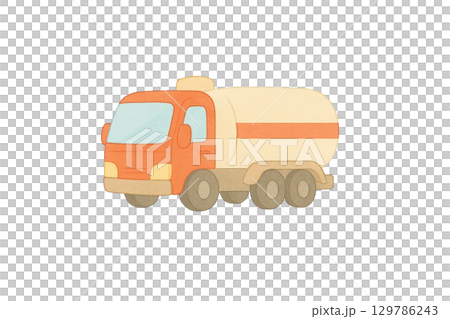 Illustration of tank lorry 129786243