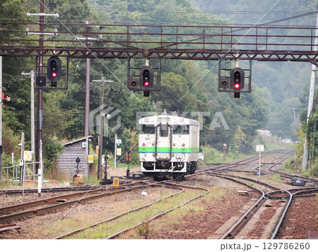 函館本線の風景　キハ40系（大沼駅付近） 129786260