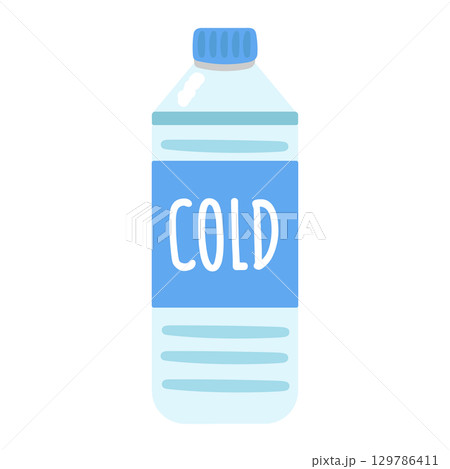 冷たい飲み物　ペットボトル　イラスト 129786411
