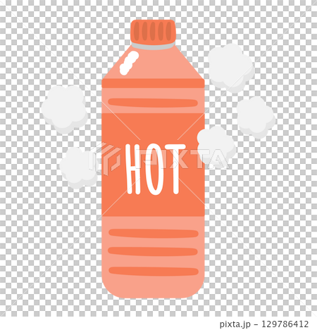 熱飲塑膠瓶插圖 129786412