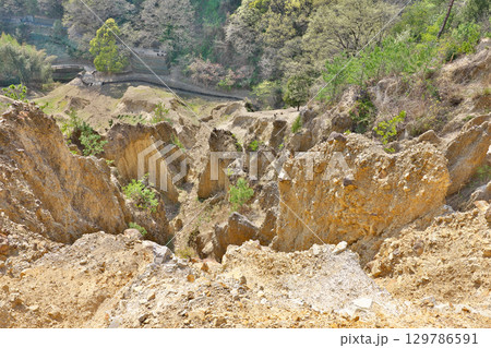 【阿波の土柱】 徳島県阿波市阿波町北山 【阿波の土柱】 徳島県阿波市阿波町北山 129786591