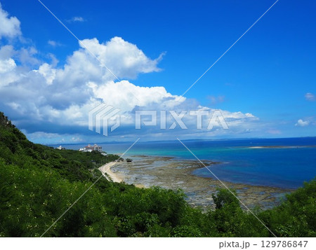 沖縄の青い空青い海 沖縄の青い空青い海 129786847