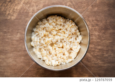 玄米粥 typical Japanese rice dish (porridge) 玄米粥 typical Japanese rice dish (porridge) 129787059
