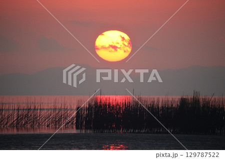 荒尾市 海岸 夕暮れ、 荒尾市 海岸 夕暮れ、 129787522