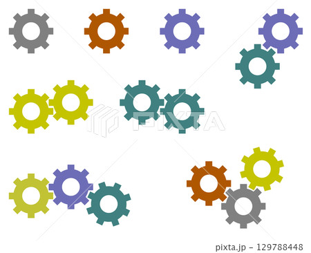機械を動作させるギア歯車の動力イラスト 129788448