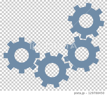 機械を動作させるギア歯車の動力イラスト 129788450