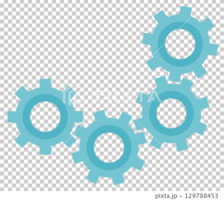 機械を動作させるギア歯車の動力イラスト 129788453