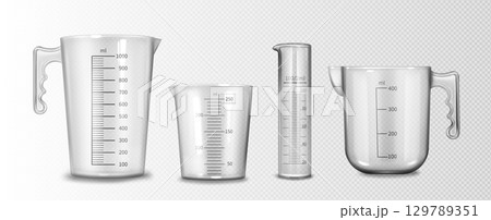 3d clear measuring cup set 129789351