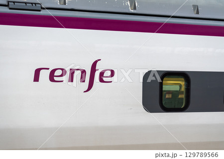 Renfe high speed passanger train at Seville Santa Justa station in Seville, Spain Renfe high speed passanger train at Seville Santa Justa station in Seville, Spain 129789566