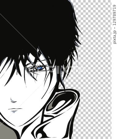 Illustration of anime face character design 129789719