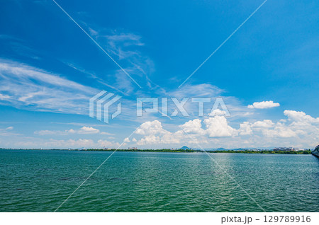 琵琶湖夏景色　滋賀県大津市 129789916