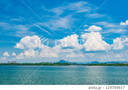琵琶湖夏景色 滋賀県大津市 琵琶湖夏景色 滋賀県大津市 129789917