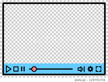 LCD illustration of movies and paid videos playing on a computer screen 129791356
