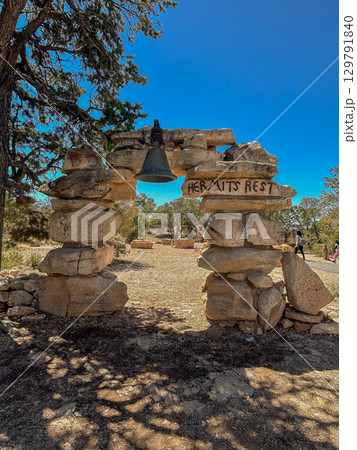 Stone arch entrance for Hermits Rest in Grand Canyon National Park 129791840