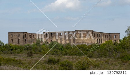 Borgholm castle ruins, summer day, on western Oland, Sweden. Borgholm castle ruins, summer day, on western Oland, Sweden. 129792211